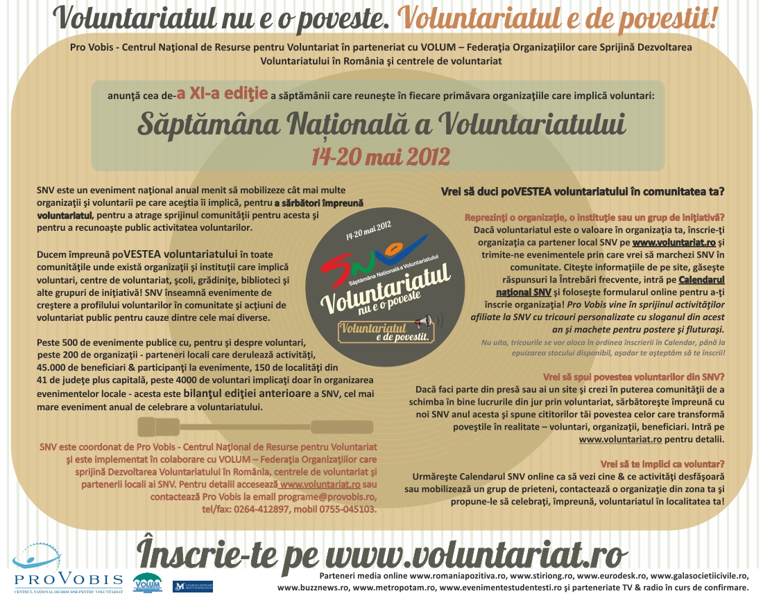 Săptămâna Naţională a Voluntariatului
